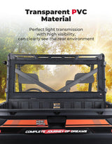 Kemimoto Polaris Ranger XP 1000/Crew Waterproof Soft Rear Window