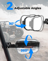 Kemimoto Polaris RZR 1.5"-2" UTV Roll Cage Side View Mirrors