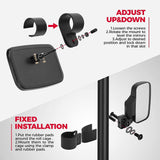 Kemimoto Polaris RZR 1.6"-2" Roll Bar Cage UTV Side Mirrors & Center Mirror