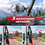 Kemimoto Polaris RZR "1.6"-2" Roll Bar UTV CNC Aluminum Side Mirrors