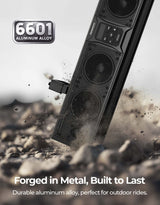 Kemimoto Polaris RZR 1.75''-2.25'' Roll Bar 26'' 6 Speaker RGB Universal Sound Bar