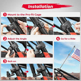 Kemimoto Polaris RZR 1000 1.75''-2'' Roll Bar Cage UTV Whip Light Mount