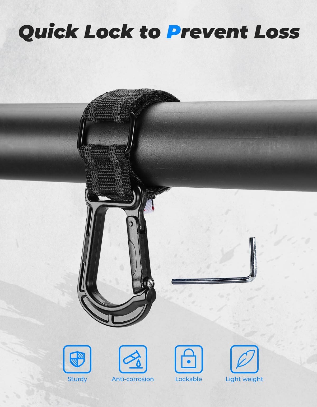 Kemimoto Polaris RZR 1.5" -2.0" Roll Bar UTV Helmet Hanger Hook - 2 Pcs