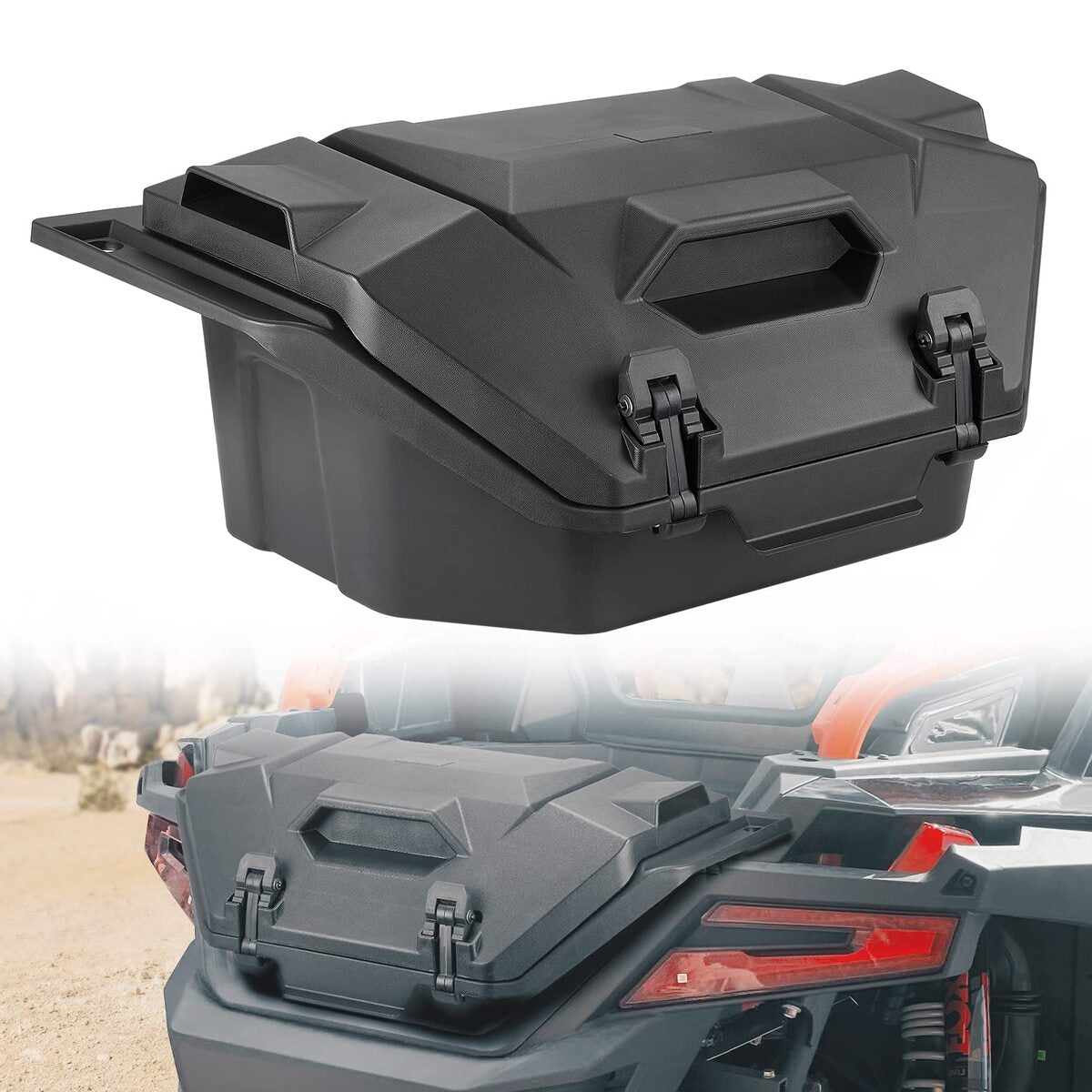 Kemimoto Polaris RZR 36L Rear Cargo Box with Two Lockable Latches