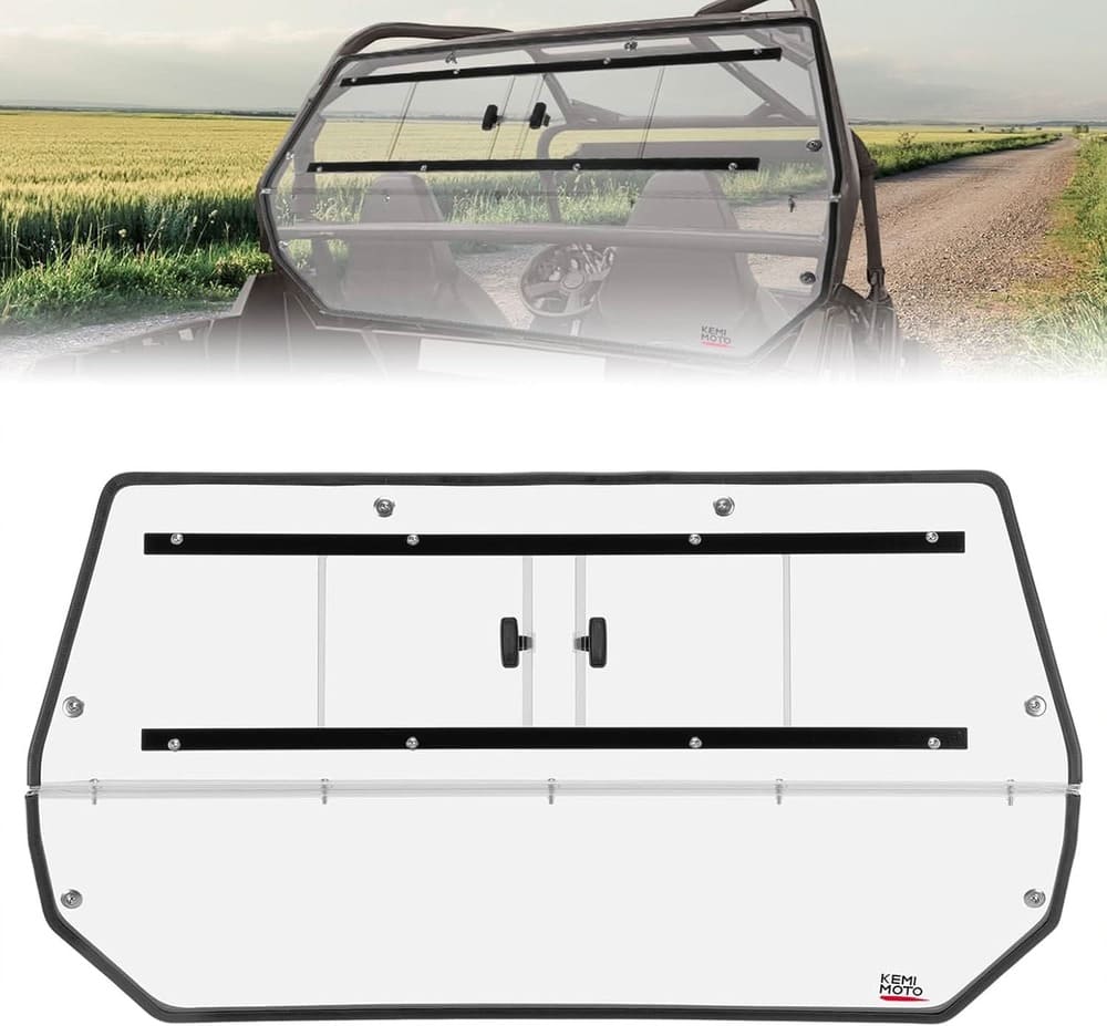 Kemimoto Polaris RZR 570/ 800 Full Rear Windshield w/ Sliding Window