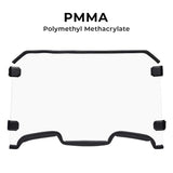 Kemimoto Polaris RZR 570 Front Full Windshield w/ 4 Black Clamps