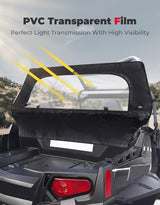 Kemimoto Polaris RZR 570 UTV Rear Windshield w/ Zipper