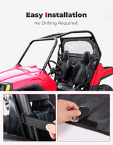 Kemimoto Polaris RZR 570 UTV Rear Windshield w/ Zipper