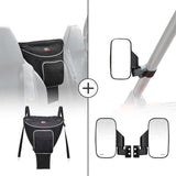 Kemimoto Polaris RZR Cab Pack Center Seat Bag & Side View Mirror