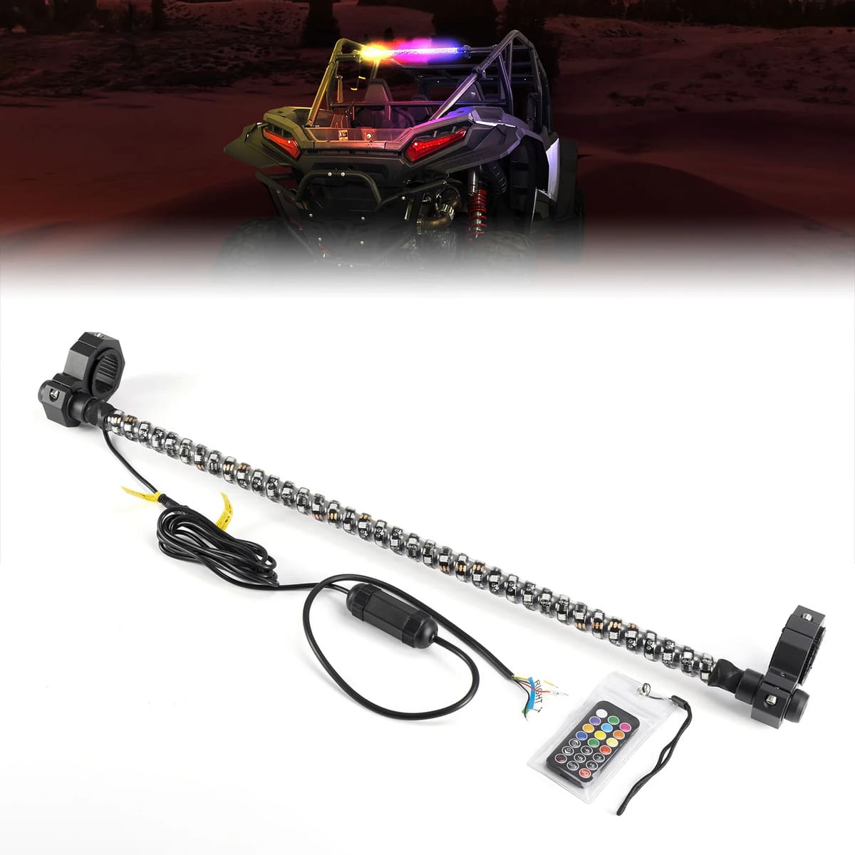 Kemimoto Polaris RZR/Can-Am Maverick X3 1.5” Roll Cage 30" LED Chase Light Bar