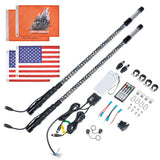 Kemimoto Polaris RZR/Can-Am MAverick X3 3FT LED Whip Lights - 2PCs