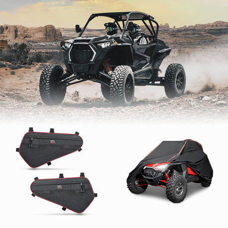 Kemimoto Polaris RZR Lower Door Storage Bag & Cover with Rlective Strip