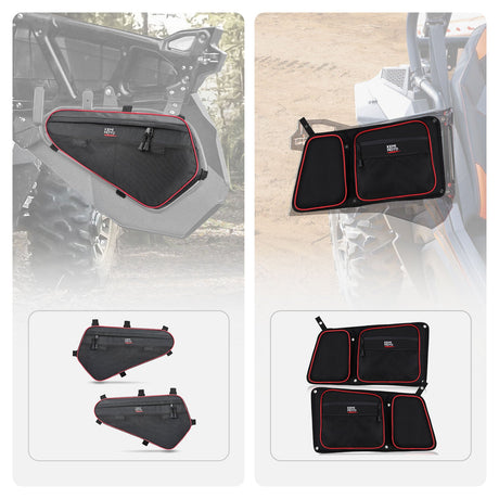 Kemimoto Polaris RZR Lower Door Storage Bag & Rear Side Door Bags