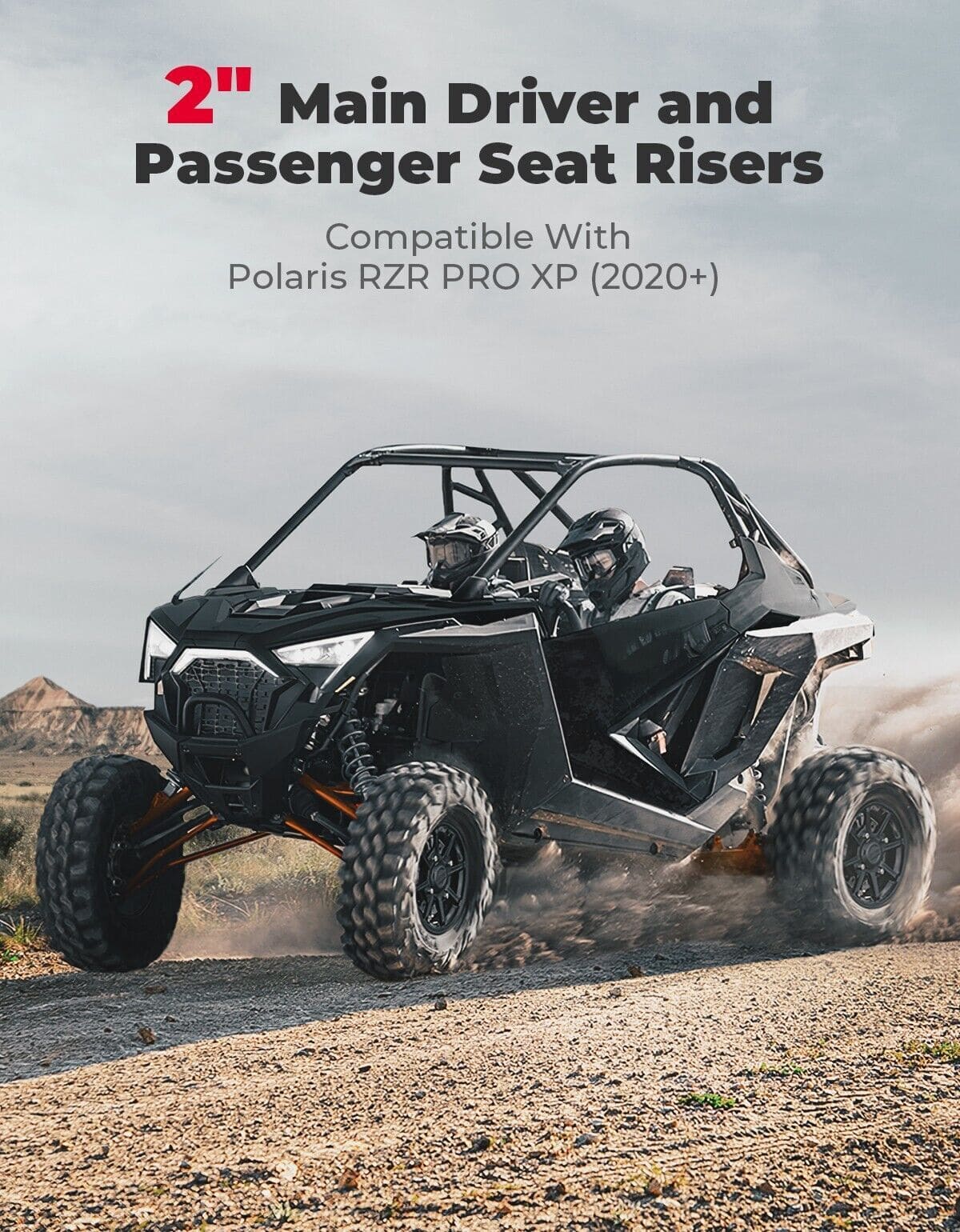 Kemimoto Polaris RZR Pro XP 2'' Risers Spacers Lift Kit - 8 pcs
