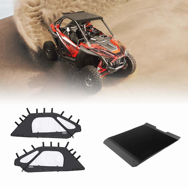 Kemimoto Polaris RZR Pro XP Aluminum Hard Roof Top & Soft Upper Doors w/ Zippers