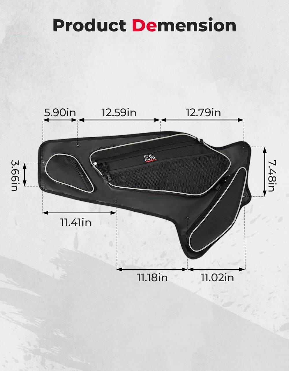 Kemimoto Polaris RZR Pro XP Front Door Bags w/ Knee Pads