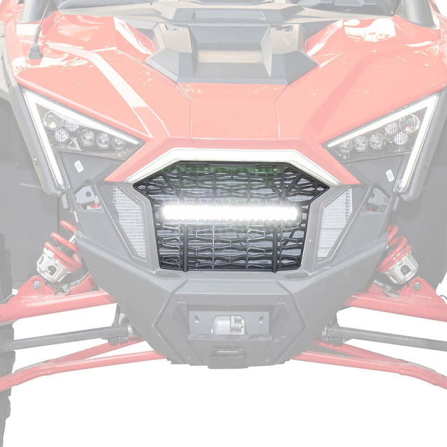 Kemimoto Polaris RZR Pro XP Front Mesh Grill w/ LED Light Bar