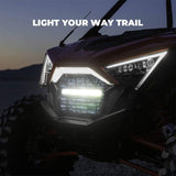 Kemimoto Polaris RZR Pro XP Front Mesh Grill w/ LED Light Bar