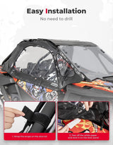 Kemimoto Polaris RZR Pro XP Soft Cab Enclosure Upper Doors - 2 Seat