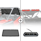 Kemimoto Polaris RZR Pro XP Universal Roll Bar Tail Light & Soft Rear Window Net