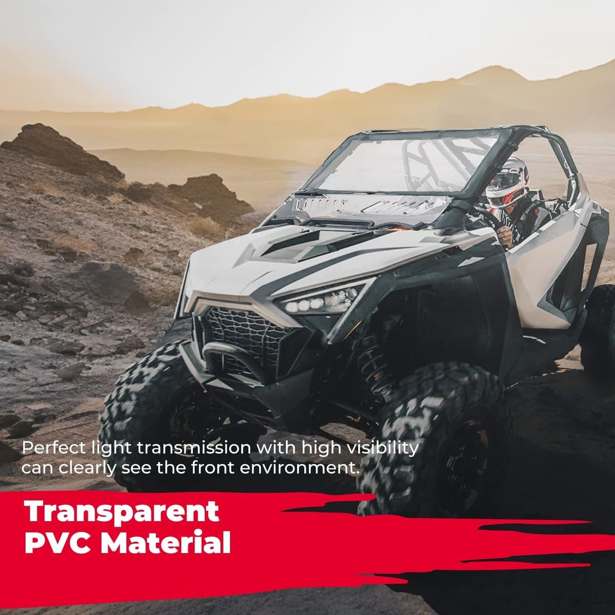 Kemimoto Polaris RZR PRO XP UTV Front Half Windshield PVC