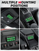 Kemimoto Polaris RZR UTV 12-24V 8 Gang Switch Panel