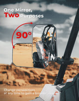 Kemimoto Polaris RZR UTV Aluminum Side Mirrors