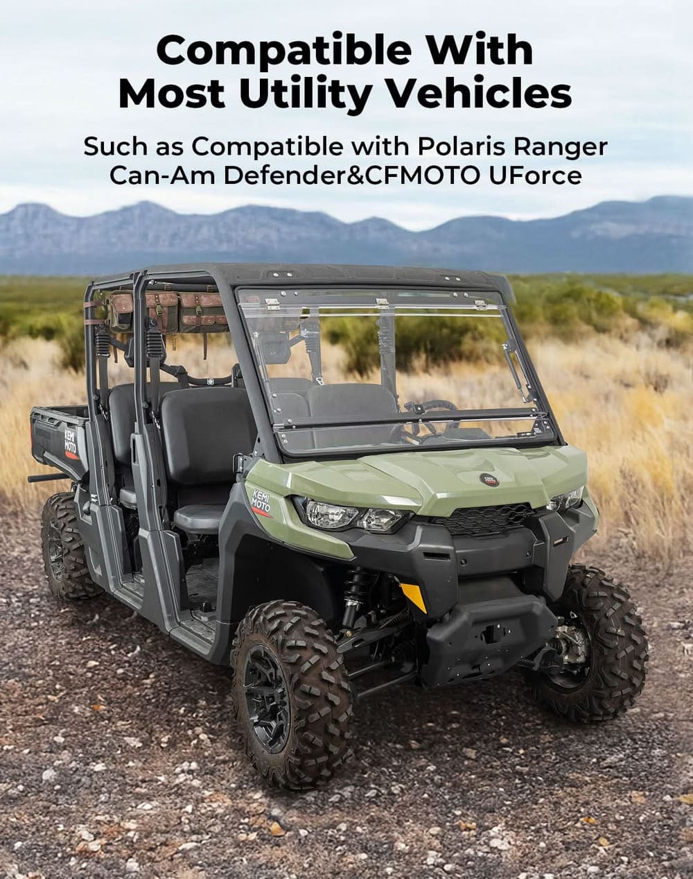 Kemimoto Polaris RZR UTV Roll Cage Organizer Leather Bag