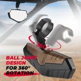 Kemimoto Polaris RZR XP 1000 1.6"-2" Roll Bar Cages UTV Rear View Mirror