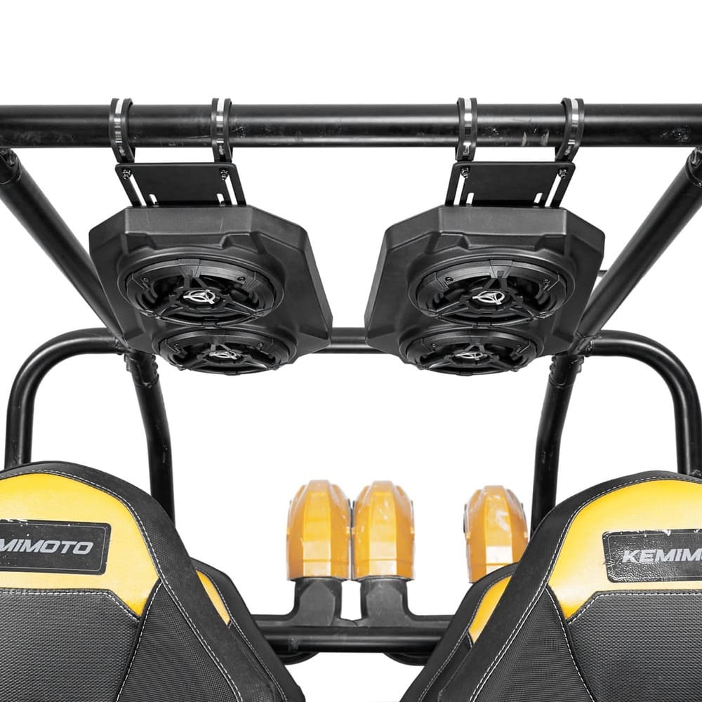Kemimoto Polaris RZR XP 1000 6.5'' UTV Bluetooth Sound System Speakers w/ 625''-1.9'' Roll Bar