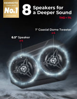 Kemimoto Polaris RZR XP 1000 6.5'' UTV Bluetooth Sound System Speakers w/ 625''-1.9'' Roll Bar