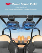 Kemimoto Polaris RZR XP 1000 6.5'' UTV Bluetooth Sound System Speakers w/ 625''-1.9'' Roll Bar