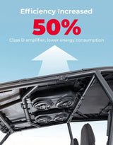 Kemimoto Polaris RZR XP 1000 6.5'' UTV Bluetooth Sound System Speakers w/ 625''-1.9'' Roll Bar