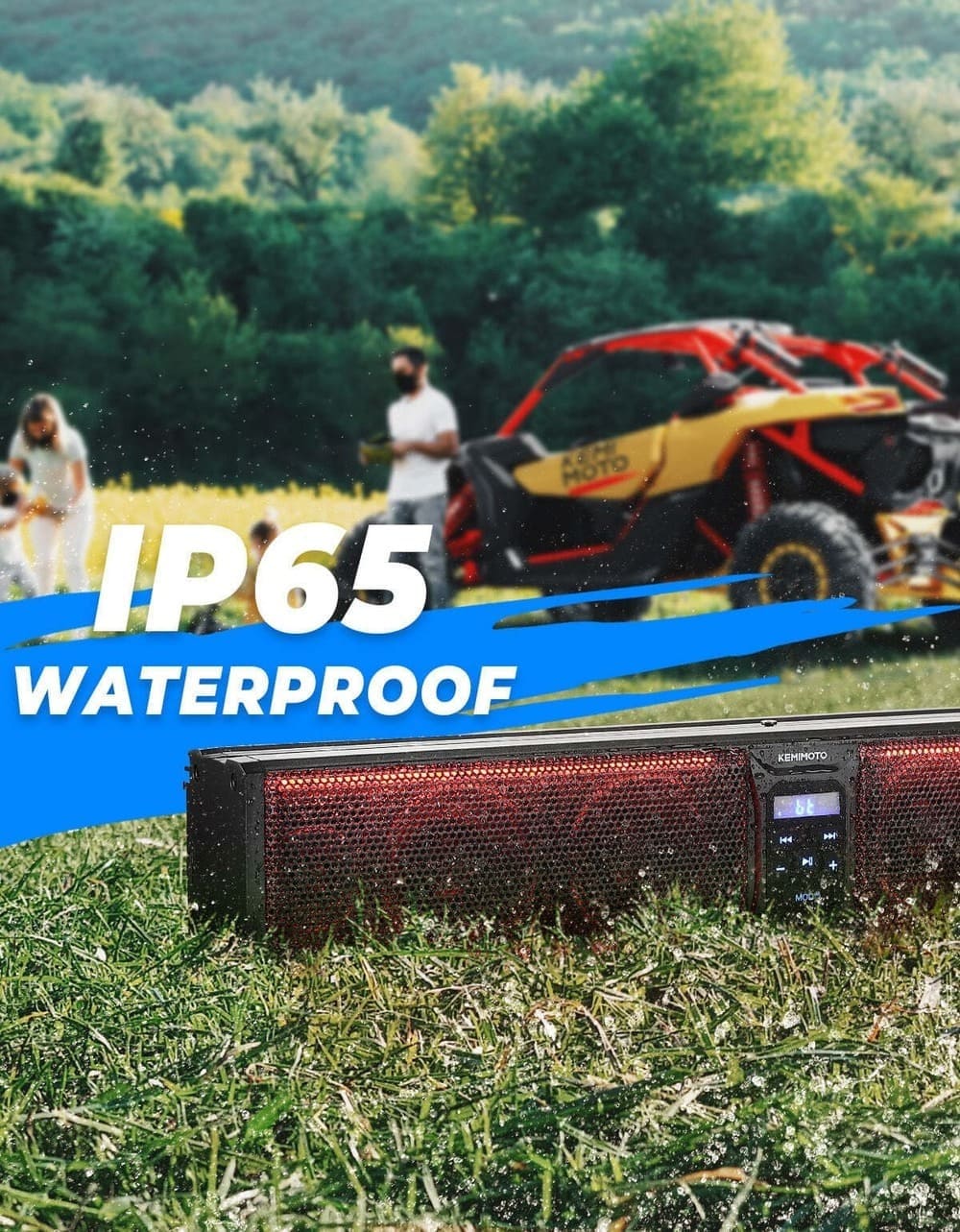 Kemimoto Polaris RZR XP 1000 6 Speaker 26" RGB Bluetooth Sound Bar