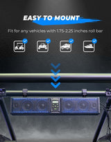 Kemimoto Polaris RZR XP 1000 6 Speaker 26" RGB Bluetooth Sound Bar