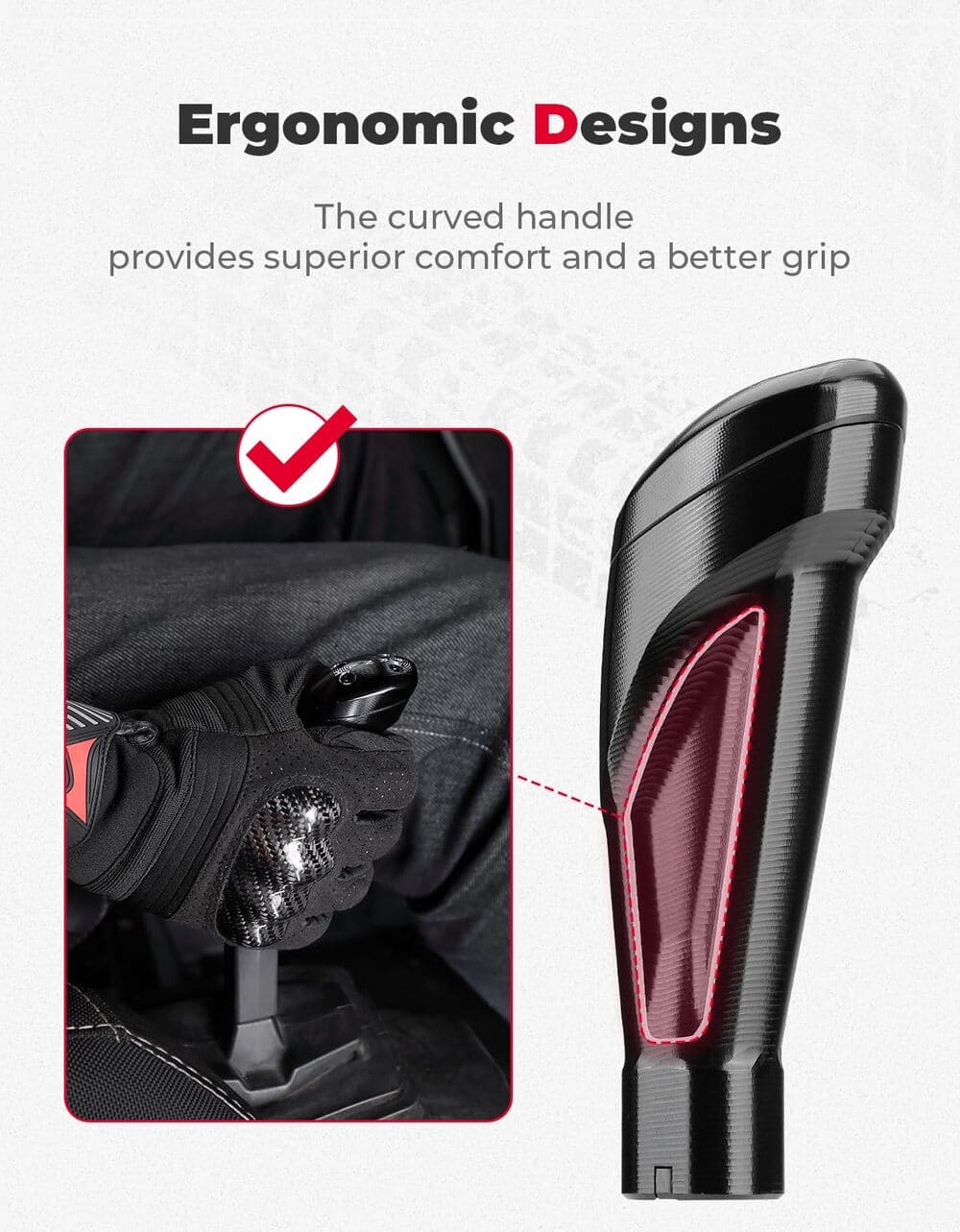 Kemimoto Polaris RZR XP 1000 Aluminum Shift Knob Grip Gear