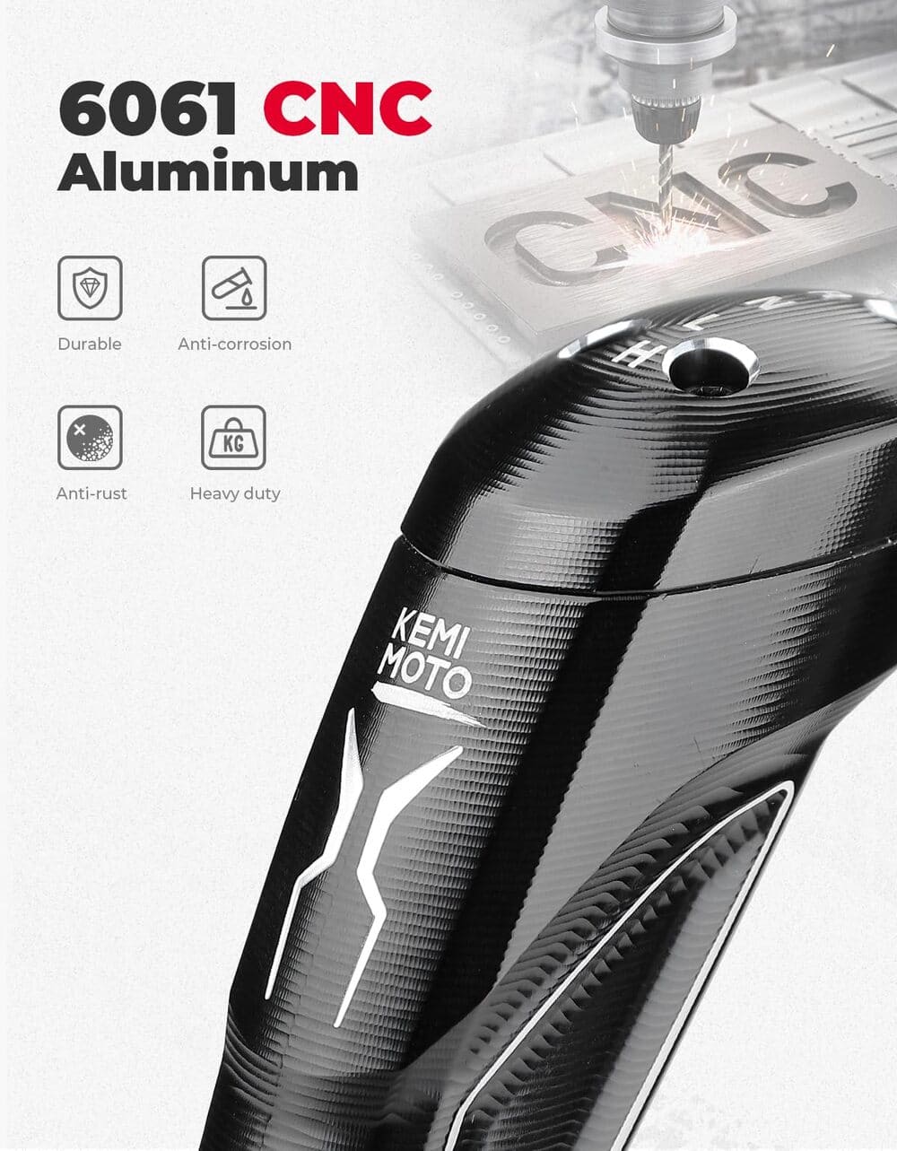 Kemimoto Polaris RZR XP 1000 Aluminum Shift Knob Grip Gear