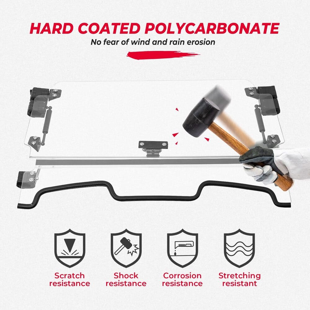 Kemimoto Polaris RZR XP 1000 Cab Enclosures 2 Soft Upper Doors & 3-in-1 Flip Windshield