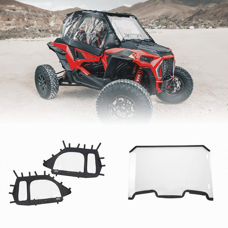 Kemimoto Polaris RZR XP 1000 Cab Enclosures Soft Upper Doors & Front Windshield