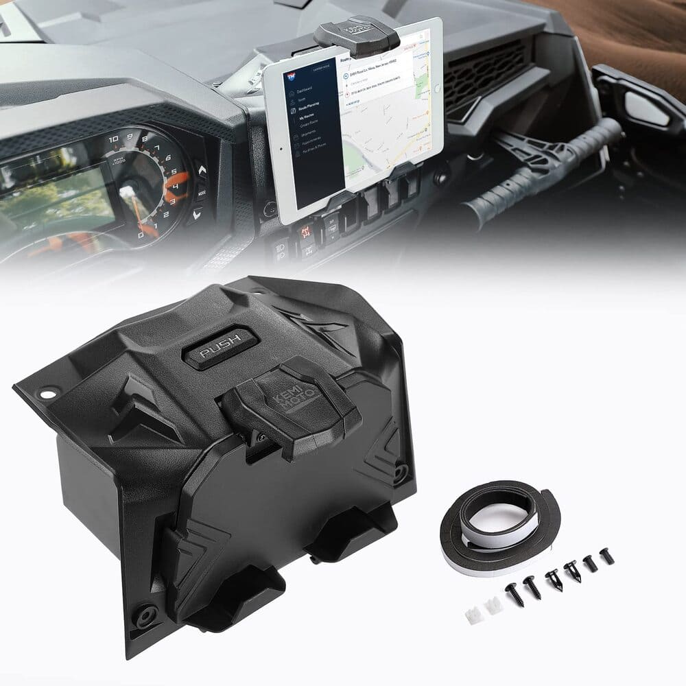 Kemimoto Polaris RZR XP 1000 Electric Device GPS Mount Storage Box