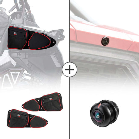 Kemimoto Polaris RZR XP 1000 Front Side Door Bags & Front Camera