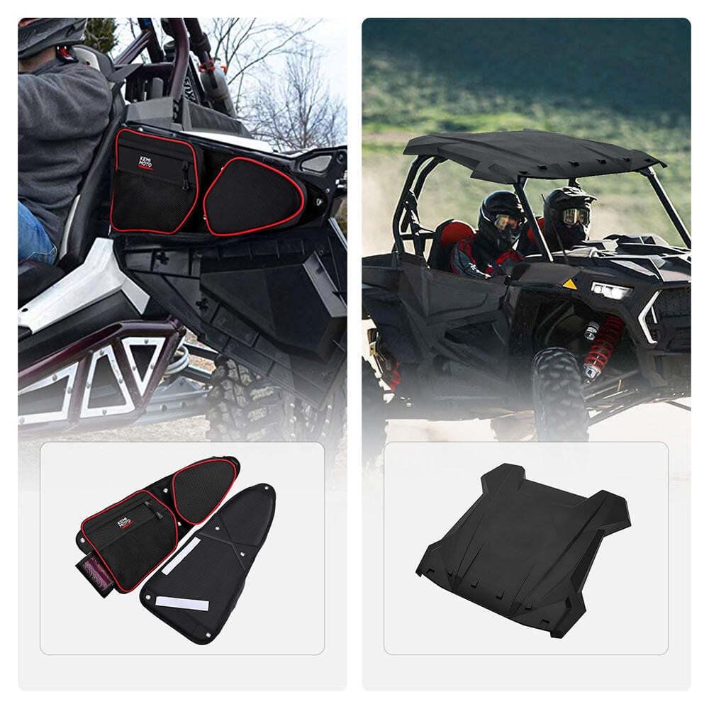 Kemimoto Polaris RZR XP 1000 Front Side Door Bags & Sport Roof Top