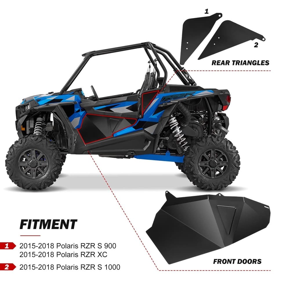 Kemimoto Polaris RZR XP 1000 Lower Door Panel Inserts