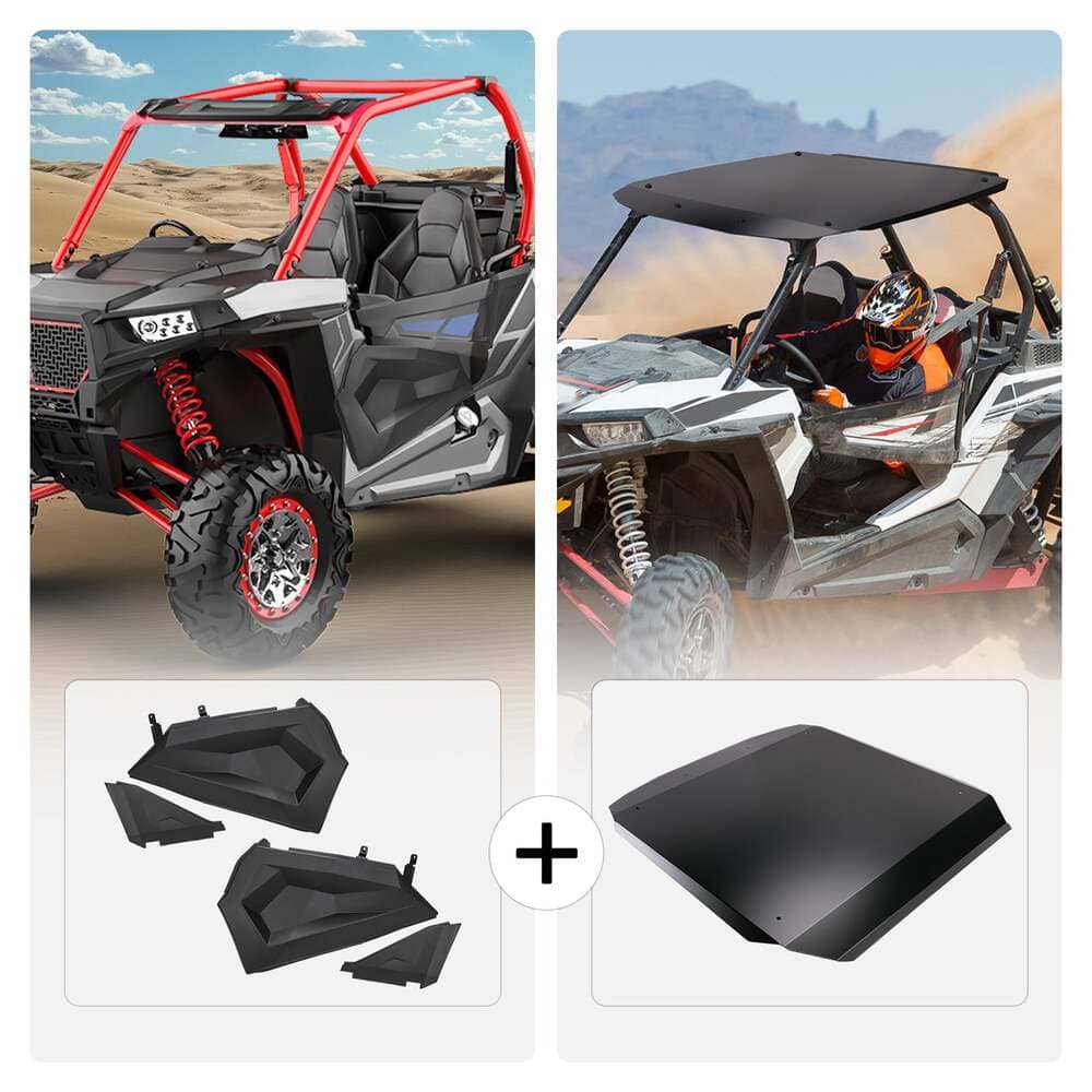 Kemimoto Polaris RZR XP 1000 Lower Half Doors and Aluminum Roof