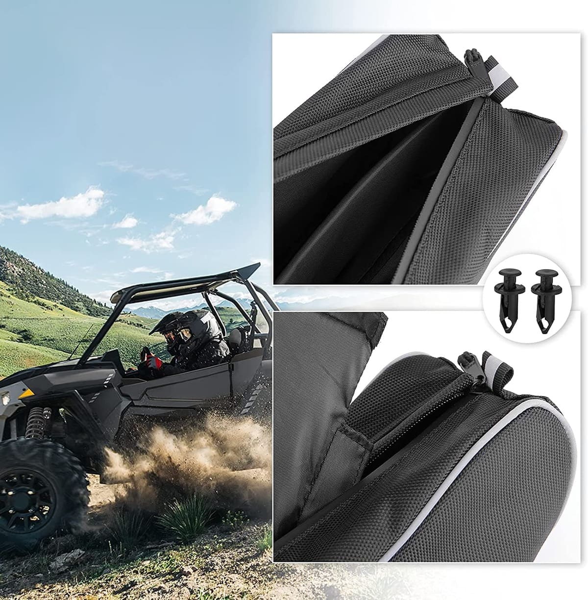 Kemimoto Polaris RZR XP 1000 Rear Corner Bag - 2 PCs