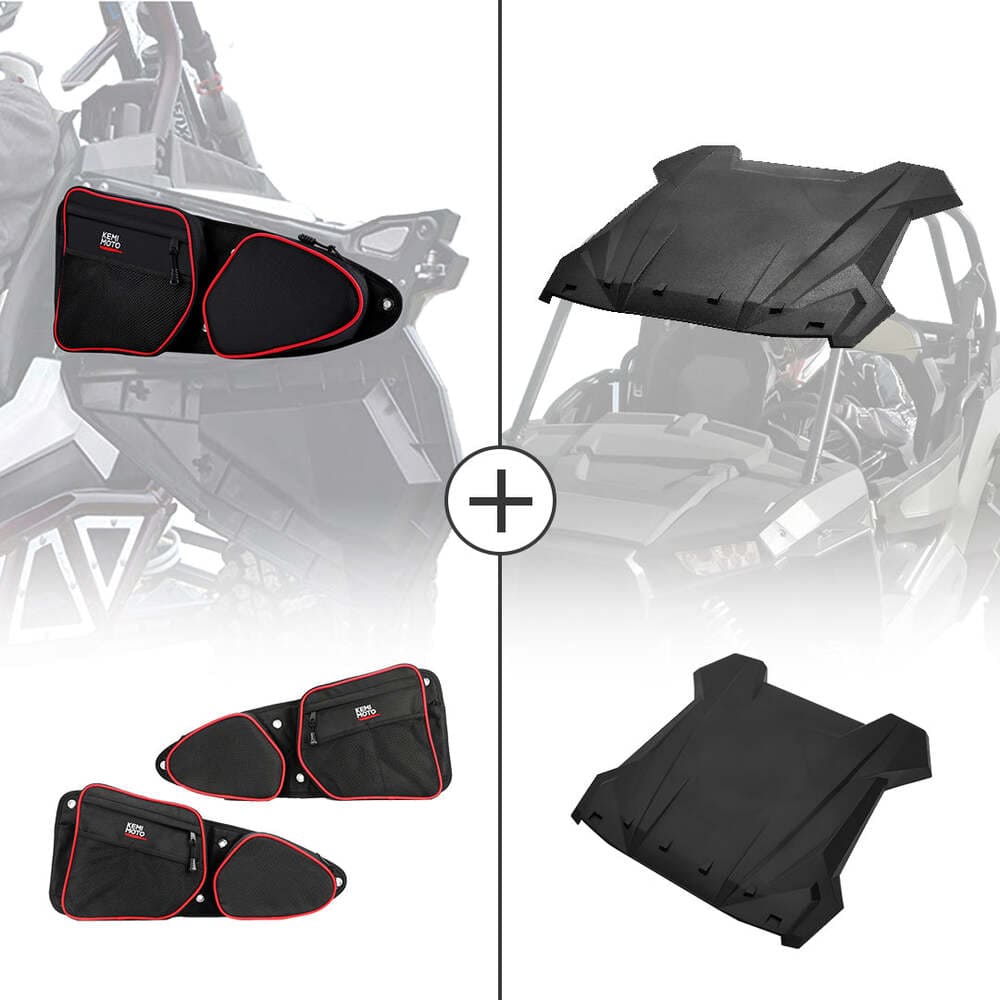 Kemimoto Polaris RZR XP 1000 Sport Roof Top & Front Side Door Bags