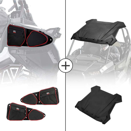 Kemimoto Polaris RZR XP 1000 Sport Roof Top & Front Side Door Bags