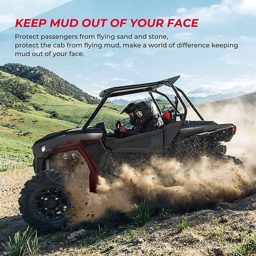 Kemimoto Polaris RZR XP 1000 Extended Front Full Mud Flaps - 2PCs