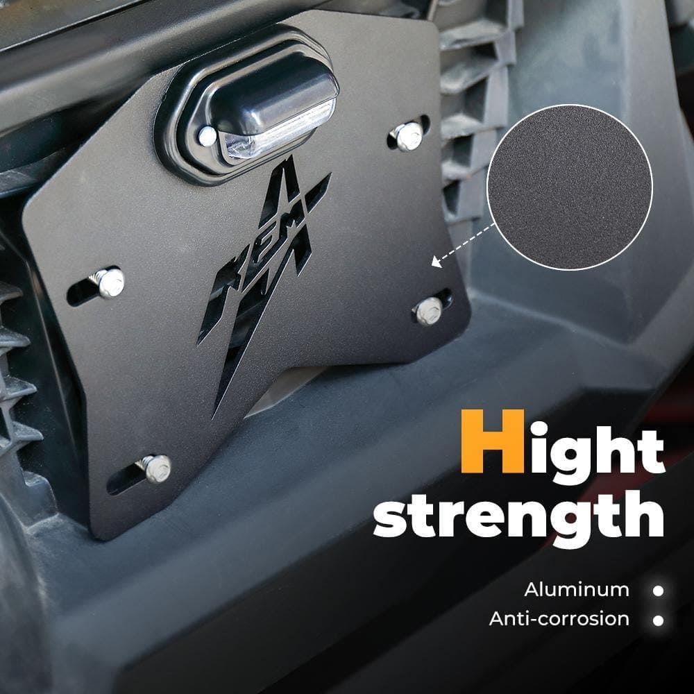 Kemimoto Polaris RZR XP 1000 Universal LED License Plate Bracket Kit
