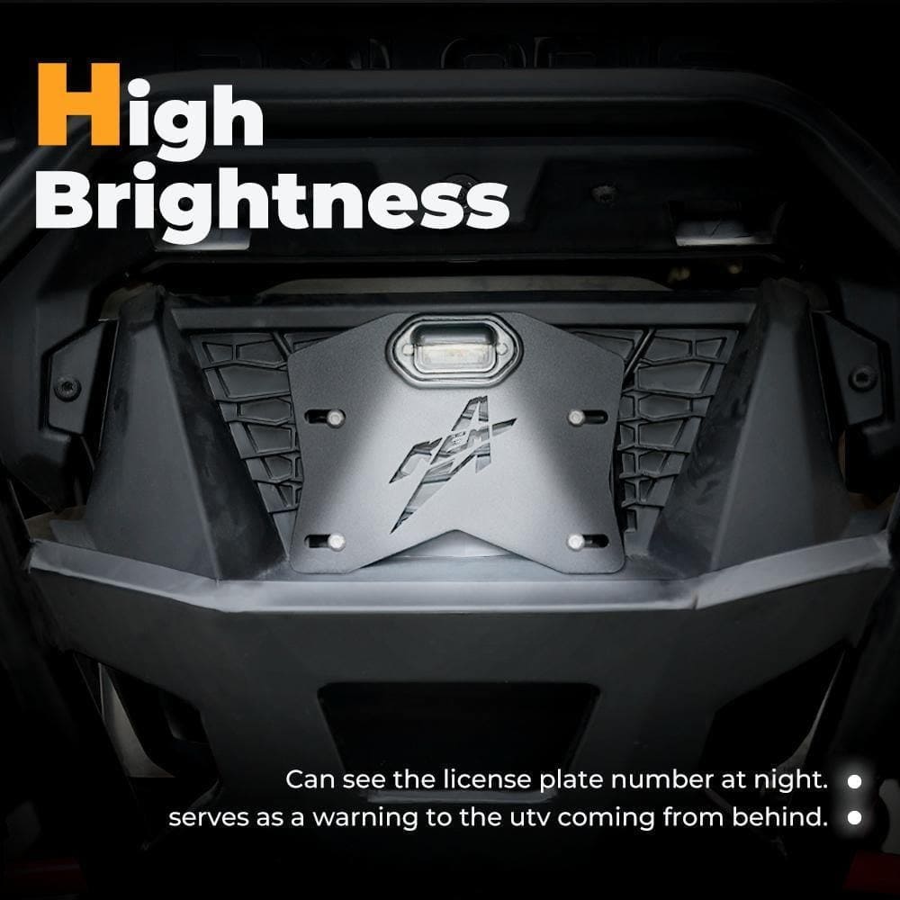 Kemimoto Polaris RZR XP 1000 Universal LED License Plate Bracket Kit